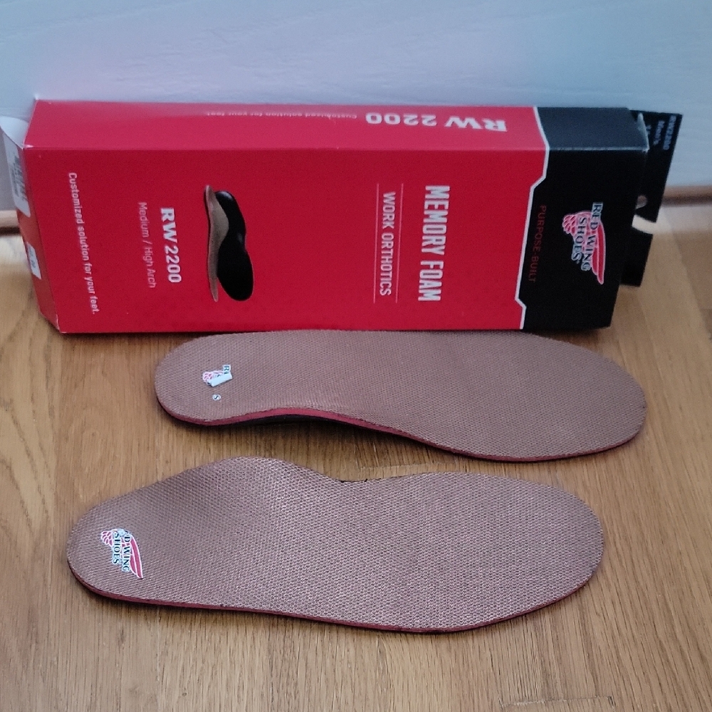 Red Wing Shoes Brown Memory Foam Insoles Size 11 Work Orthotics Shoes